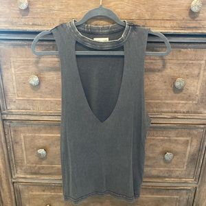 High neck V neck tank. Urban outfitters